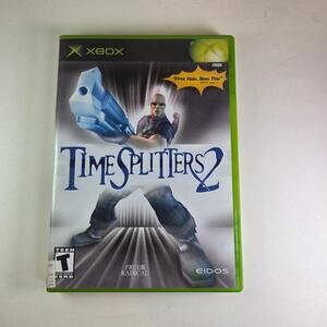 TimeSplitters 2 Xbox 2002 Complete CIB Tested Eidos Free Radical Shooter